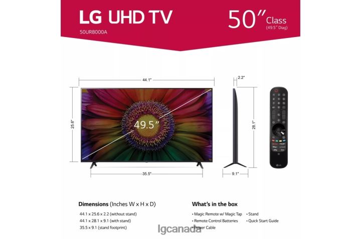 TV| LG 50 Inch Class UR8000 series LED 4K UHD Smart webOS 23 w/ ThinQ AI TV 2Z0J0284